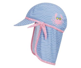 Sapca de vara cu protectie UV, Playshoes, Crab, UPF50+, cu protectie la ceafa, 53 cm