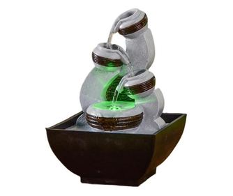 Fantana zen decorativa pentru interior cu iluminare led
