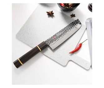 Nakiri Fissman-Kensei Bokuden kés, acél AUS-8, 18 cm, ezüst/barna
