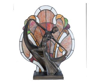 Διακοσμητικό φωτιστικό Tiffany Style Γυαλί Πολυρεσίνη 35x15x44 εκ.