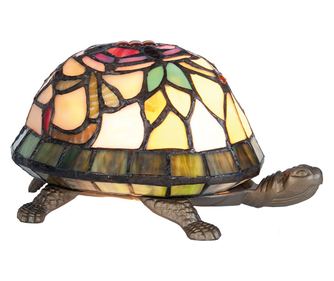 Dekorativní lampa Tiffany Style, sklo, polyresin, 22x15x13 cm