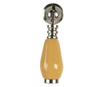 Set od 4 žute keramičke ručke za namještaj 2x2x6 cm