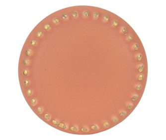 Set od 4 ručke za namještaj narančasto zlatne keramike 4x3 cm