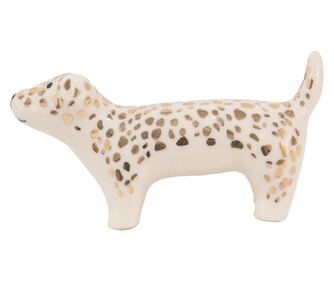 Set od 4 bijelo-zlatne keramičke ručice za namještaj Catelus 8x3x4 cm