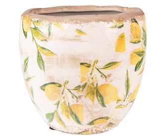 Keramični cvetlični lonec Lemon 18x17 cm