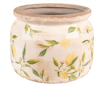 Keramični cvetlični lonec Lemon 20x15 cm
