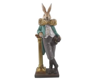 Húsvéti nyuszi figura polirezinből 15x9x45 cm