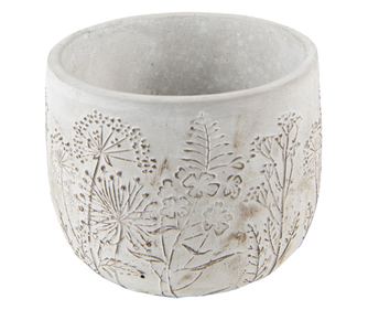 Bež kamena tegla za cvijeće 14x11 cm