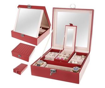 Кутия за бижута - Beautylushh burgundy