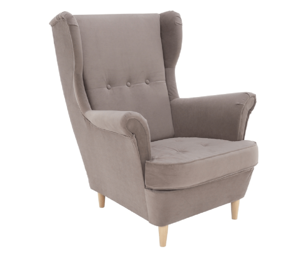 Taupe/Natural Rufino fotel 82x92x104 cm