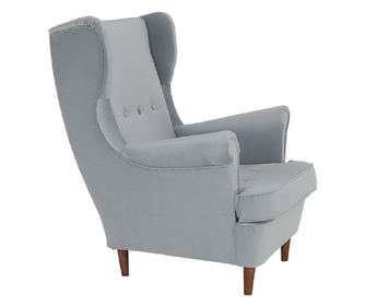 Szürke és fehér fotel Rufino 82x92x104 cm