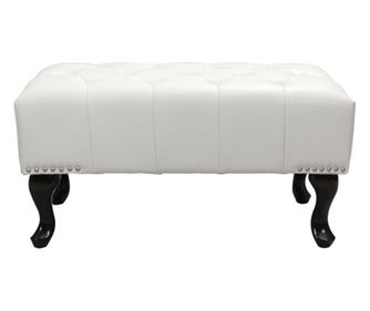 Табуретка Честърфилд - бял цвят HM226.02