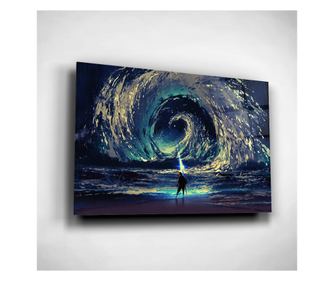 Tablou Sticla, Wave Warior, 60x80cm