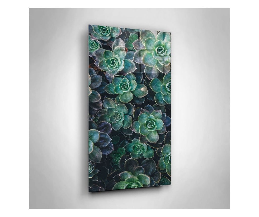 Glass Art, Green Lilac Tree, 60x100cm