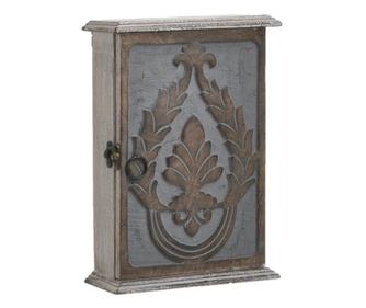 Suport pentru chei, lemn, gri/maro, 20x8x17 cm