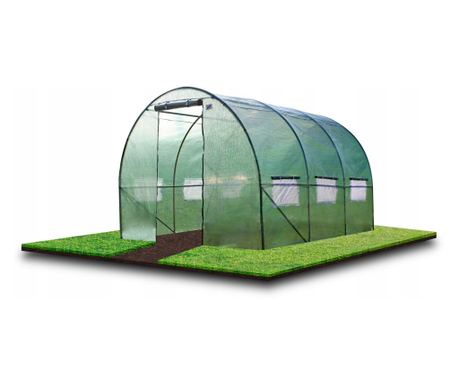 Tunelski rastlinjak s kovinskim okvirjem, 2,5x4m, 10m² (3 segmenti)