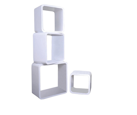 Set 4 etajere mdf alb Dido 41x20x41 cm