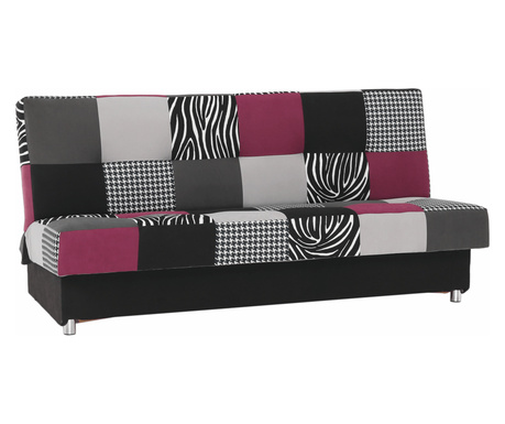 Многоцветен текстилен разтегателен диван Alabana 195x90x90 см