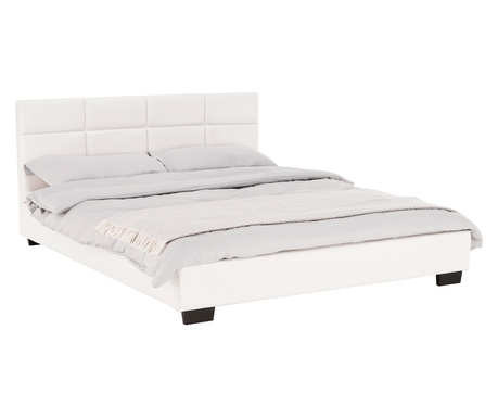 Krevet Mikel bijela ekološka koža 160x200 cm