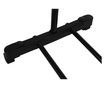Hilar черна пластмасова стойка за дрехи от неръждаема стомана 80x43x85-150 см