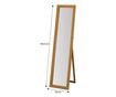 Подово огледало с рамка от кафяв дъб Aida 38x149,5 см