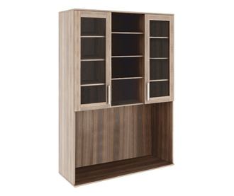 Vitrin halvány laminált sonoma tölgy Dunaj 135x190,8x47 cm