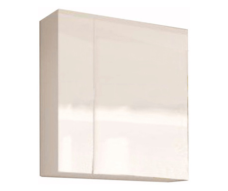 Viseći ormarić s ogledalom mdf sjajno bijeli Mason 60x17x65 cm