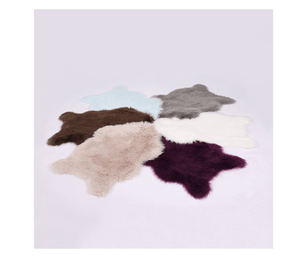 Ebony White umjetni tepih od krzna 90x60 cm - 3