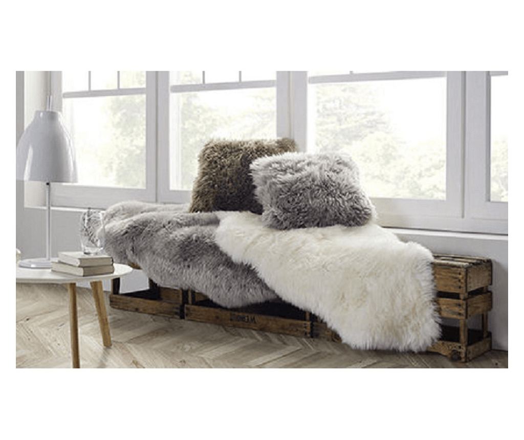 Ebony White umjetni tepih od krzna 90x60 cm - 6