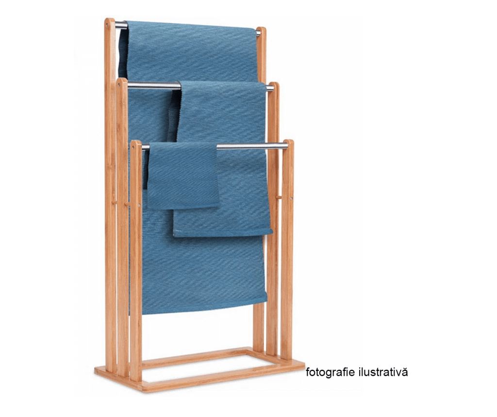 Komo MDF polica za brisače bela črna 54x24x82 cm - 5