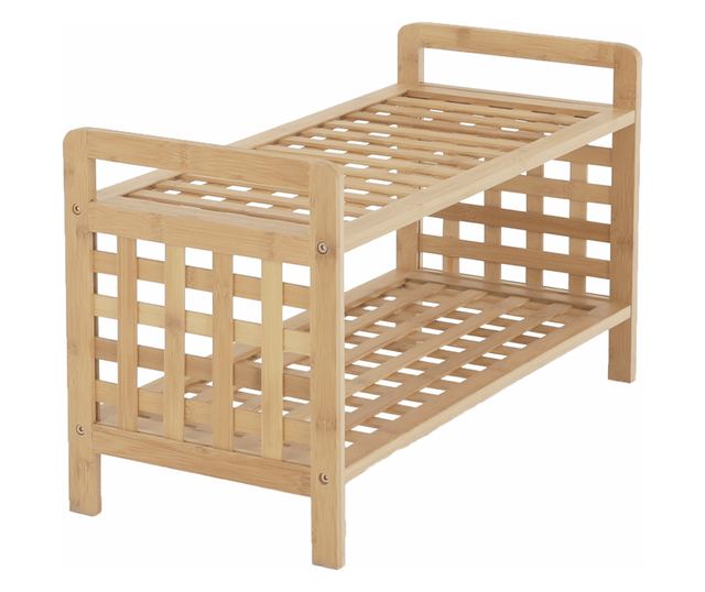 Soveto stalak za cipele od lakiranog bambusa 60x27,5x35 cm