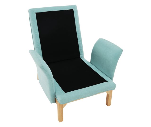 Зелен ментов платнен фотьойл Zander с поставка за крака 82x83x99 см