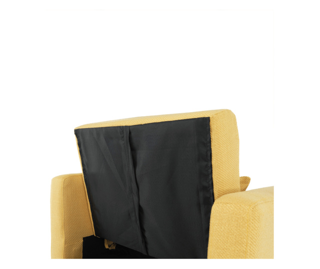 Arkadia hořčicově žluté textilní potahové křeslo 79x86x85 cm