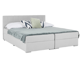 Boxspring krevet od sive tkanine Ferata 160x200 cm