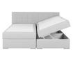 Boxspring krevet od sive tkanine Ferata 160x200 cm