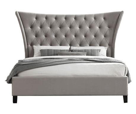 Krevet sa smeđom tekstilnom presvlakom Alesia 180x200 cm