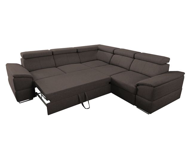 Segoria кафяв разтегателен ъгъл 263x263x97 см - Vivre