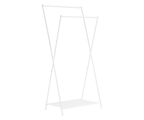 Stalak za odjeću s Julan bijelom metalnom policom 81x52,3x146/168 cm