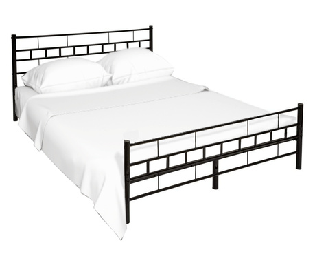 Tajgi crni metalni krevet 160x200 cm