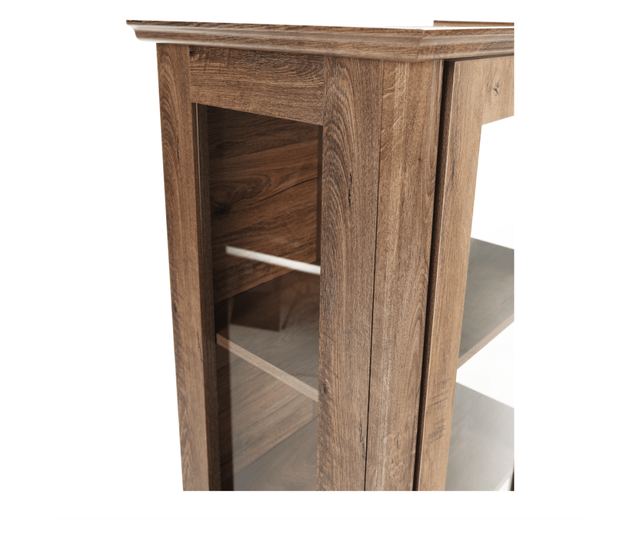 Vitrina mdf maro stejar lefkas Vilar 75x42x196 cm
