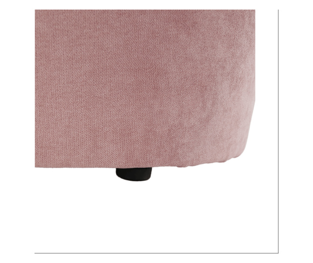 Sada křesla s taburetem, růžové textilní čalounění Rose 65x60x77 cm