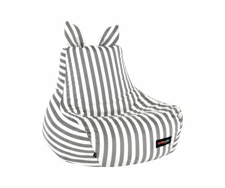 Fotoliu tip sac alb gri Lapin 50x72x75 cm