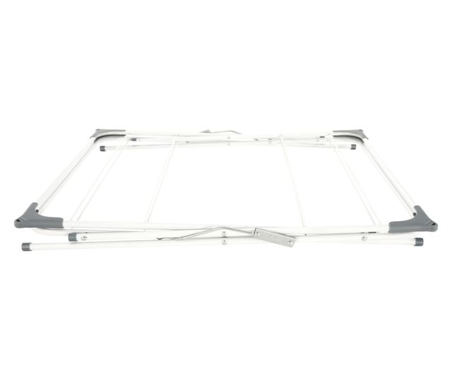 Bílý a šedý kovový sušák na prádlo Nodar 60x37x105 cm