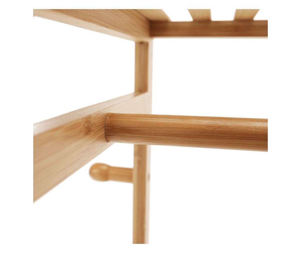 Přírodní bambusový šatní organizér Melar 112,5x35x165 cm - 3