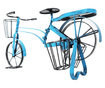 Поставка за саксия във формата на велосипед метална черно синя Albo 42x16x24 см