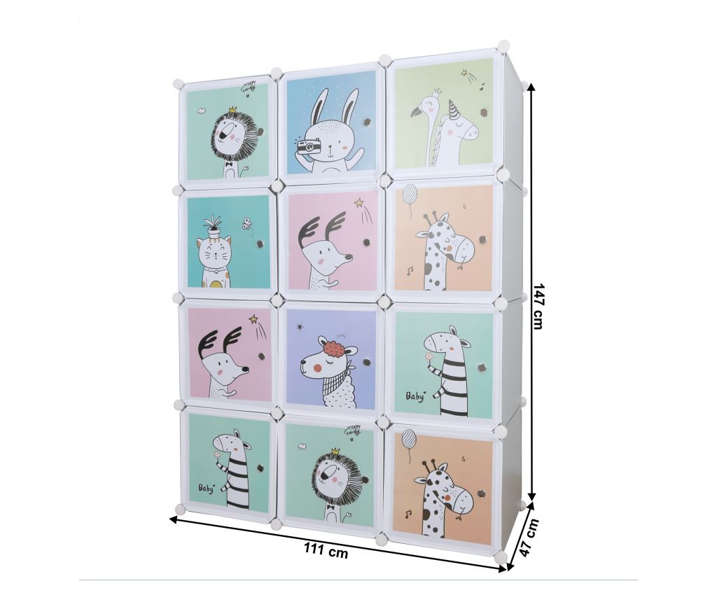 Hakon Modularni Ormar za Djecu 111x47x147 cm - 7