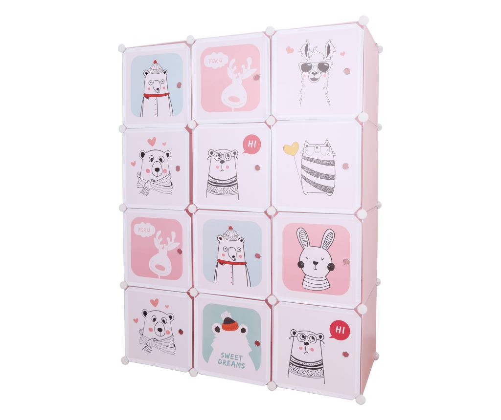 Nurmi Pink Modularna dječja garderoba 111x47x147 cm - 2