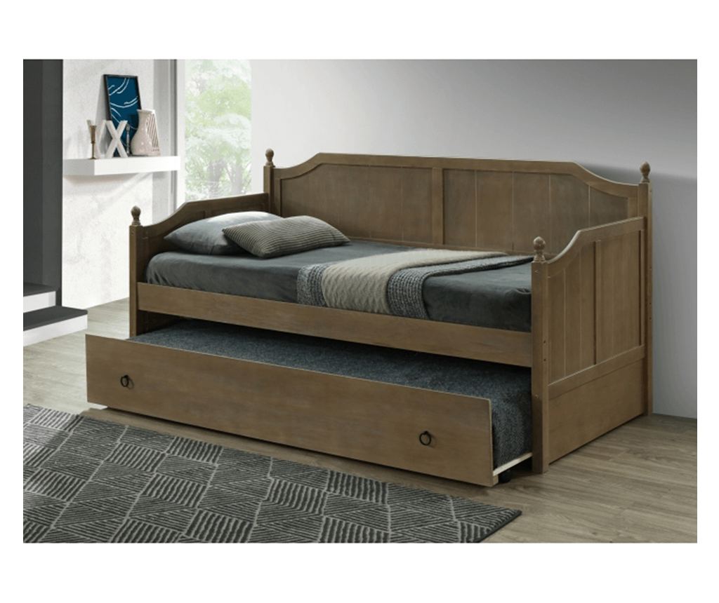 Rozkladací rám postele, drevo/MDF, hnedá antická dubová, Baroba 90x200 ...