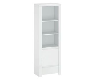 Lindy fényes fehér mdf könyvtár 68x41,5x202 cm