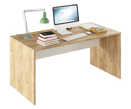 Psací stůl Rioma Dub Artisan Bílá MDF 160x80x76 cm